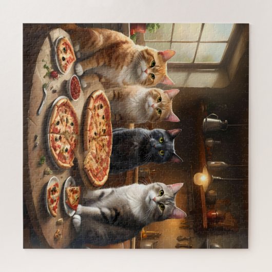 Cat Pizza Night, Puzzle (Horizontal)