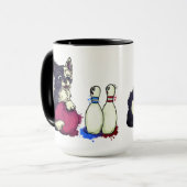 Cat Play Bowling Tasse (Vorderseite Links)