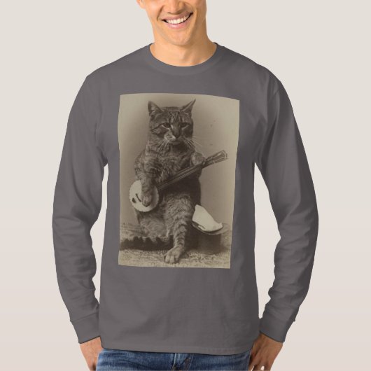 CAT-PLAYER BANJO-T - SHIRT T-SHIRTS (Vorderseite)