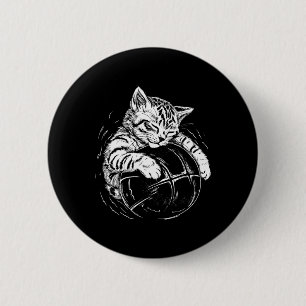 Cat Player schläft auf bysketbyll-Kätzchen Haustie Button