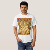 Cat Playing a Piano, Psychedelic - Nach Louis Wain T-Shirt (Vorne ganz)