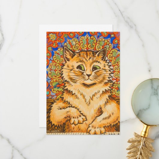 Cat Playing a Piano von Louis Wai Dankeskarte (Vorderseite/Rückseite Beispiel)