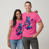 Cat Playing auf akustische Gitarre T-Shirt (Unisex)