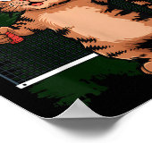 Cat Playing Badminton Shuttle Player Lover Coach G Poster (Ecke)