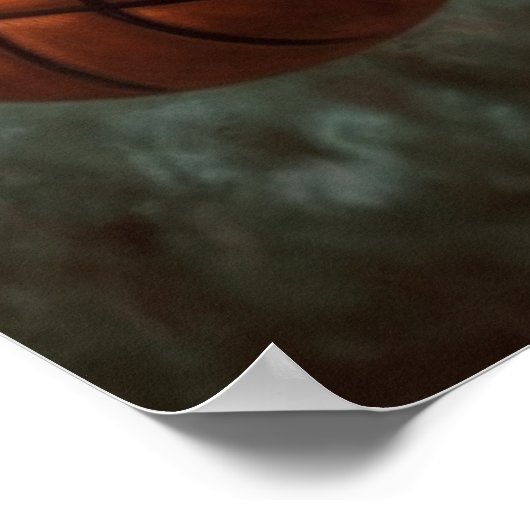 Cat Playing Basketball Poster (Ecke)