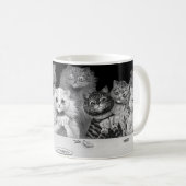 Cat Playing Card, Louis Wain Kaffeetasse (VorderseiteRechts)