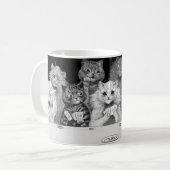 Cat Playing Card, Louis Wain Kaffeetasse (Vorderseite Links)
