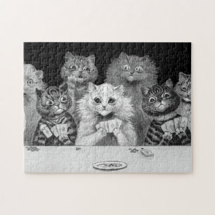 Cat Playing Card, Louis Wain Puzzle