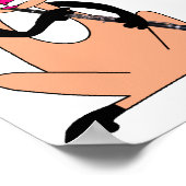 Cat Playing die Klarinette Poster (Ecke)