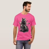 Cat Playing Drums I Cat Music T-Shirt (Vorne ganz)