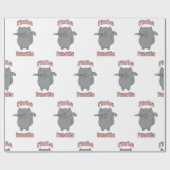 Cat Playing Flute Fanatic Funny Music Lover Geschenkpapier (Flach)