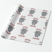 Cat Playing Flute Fanatic Funny Music Lover Geschenkpapier (Ungerollt)