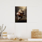Cat Playing Football Poster (Küche)