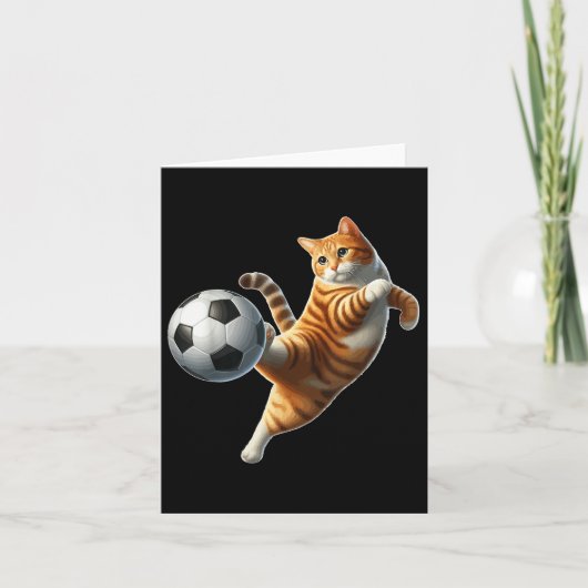 Cat Playing Fußball Kostüm Katze Eigentümer Sportv Karte (Vorderseite)