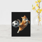 Cat Playing Fußball Kostüm Katze Eigentümer Sportv Karte (Gelbe Blume)