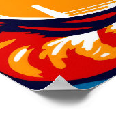 Cat Playing Gitarre Außenposter Poster (Ecke)