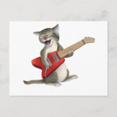 Cat Playing Gitarre Postkarte (Vorderseite)