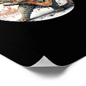 Cat Playing Gitarre Rock Cat Heavy Metal Cat Mus Poster (Ecke)