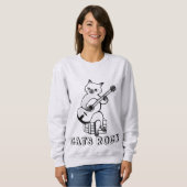 Cat Playing Gitarre T - Shirt (Vorne ganz)