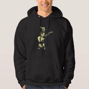 Cat Playing Gitarren Mens Grafik für Männer Hoodie