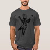 Cat Playing / Gitarrist Musician Cat Lover T-Shirt (Vorderseite)