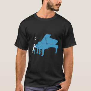 Cat Playing Grand Piano Konzert Niedlich Funny T-Shirt
