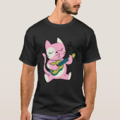 cat playing guitar music T-Shirt (Vorderseite)