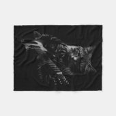 Cat Playing Guitar Rock Star Rock And Roll Men Wom Fleecedecke (Vorderseite (Horizontal))