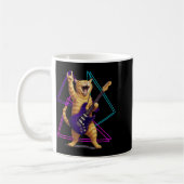 Cat Playing Guitar Rock Star Rock And Roll Men Wom Kaffeetasse (Links)