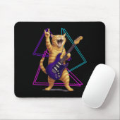 Cat Playing Guitar Rock Star Rock And Roll Men Wom Mousepad (Mit Mouse)