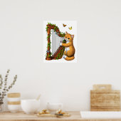 Cat Playing Harp Poster (Küche)