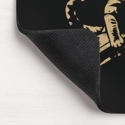 Cat Playing Ice Hockey  Mousepad (Ecke)