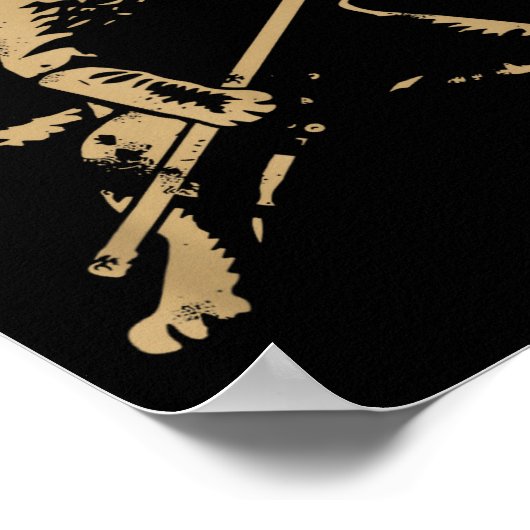 Cat Playing Ice Hockey  Poster (Ecke)