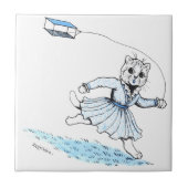 Cat Playing Kite, Louis Wain Fliese (Vorderseite)