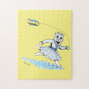Cat Playing Kite, Louis Wain Puzzle