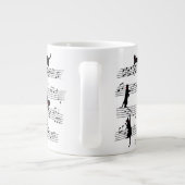 Cat Playing Note Music, Cat Music, Black Cat Gift Jumbo-Tasse (Rückseite)