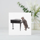 Cat Playing Piano Ankündigung (Stehend Vorderseite)