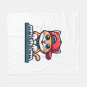 Cat Playing Piano Design für Musik und Katzen Lieb Fleecedecke (Vorderseite (Horizontal))