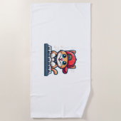 Cat Playing Piano Design für Musik und Katzen Lieb Strandtuch (Vorderseite)