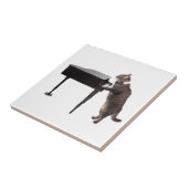 Cat Playing Piano Fliese (Seite)