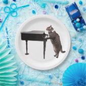 Cat Playing Piano Pappteller (Party)