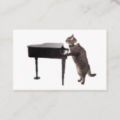 Cat Playing Piano Visitenkarte (Vorderseite)