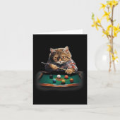 Cat Playing Pool Billard Coole Funny Cats Karte (Gelbe Blume)