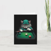 Cat Playing Pool Billard Coole Funny Cats Karte (Vorderseite)