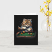 Cat Playing Pool Billard Coole Funny Cats Karte (Gelbe Blume)