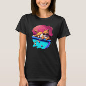 Cat Playing Pool Billliard in Lounge Coole Katzen T-Shirt (Vorderseite)
