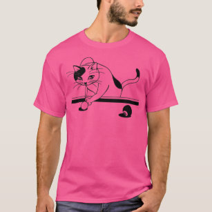 Cat Playing Snooker T-Shirt