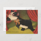 Cat Playing Sonet auf Violine ab 1909 PC Postkarte (Vorne/Hinten)