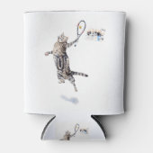 Cat Playing Tennis Dosenkühler (Vorderseite)