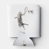 Cat Playing Tennis Dosenkühler (Rückseite)